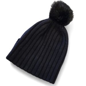 J. CREW ribbed wool pom-pom toque beani hat